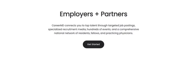 Career tools for Physicians | CareerMD - Landing design inspiration