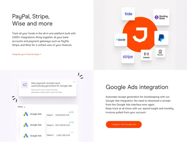 Juni | FinTech - Financial Services for Ecommerce Businesses - Landing design inspiration