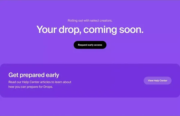 Drops | Foundation - Landing design inspiration
