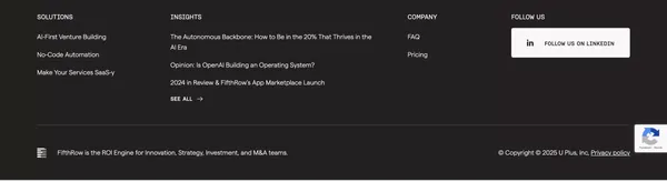 FifthRow – Consulting as Software - Landing design inspiration