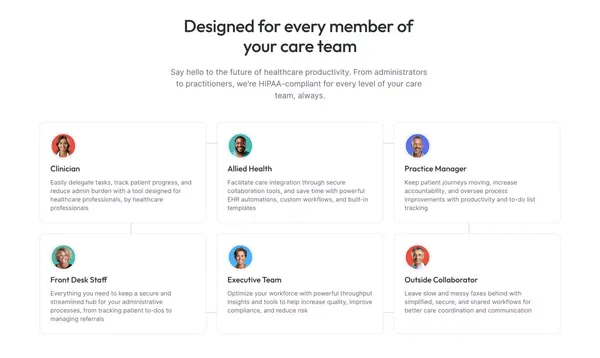 HIPAA-Compliant Task Management & Workflow Automation | Dock Health - Landing design inspiration