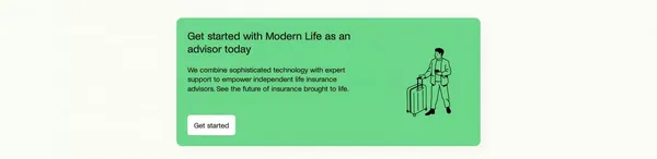 Modern Life – Bringing the future to life. - Landing design inspiration