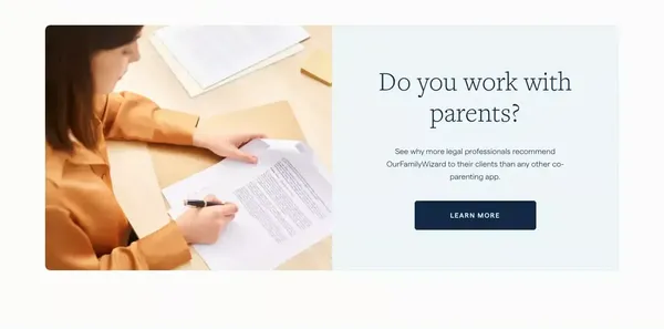 OurFamilyWizard - Best Co-Parenting App for Child Custody - Landing design inspiration