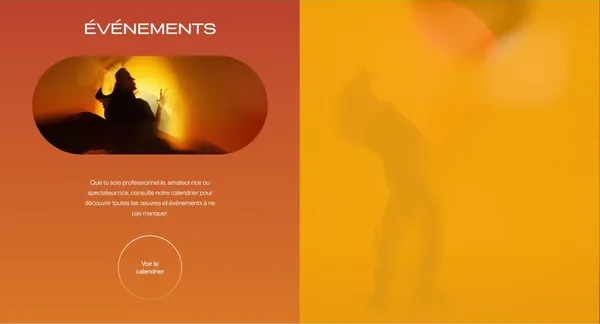 Découvrez nos artistes, oeuvres, cours et spectacles de danse - Landing design inspiration