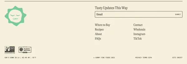 Sunny Fine Foods · Tahini Dip, Sauce & Spread - Landing design inspiration