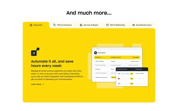 Equipment Rental Software & Inventory Management | Quipli - Landing design inspiration