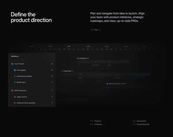 Linear – The system for product development - Landing design inspiration