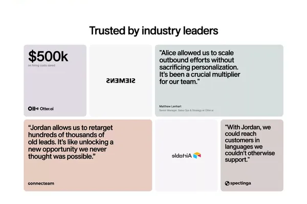 11X – Digital workers, Human results - Landing design inspiration