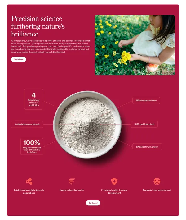 Persephone Biosciences - Ecommerce design inspiration