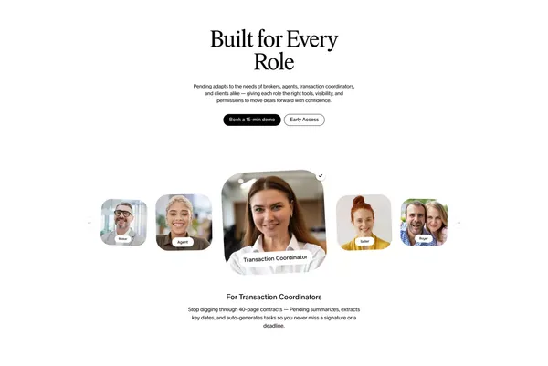 Pending.com - Landing design inspiration