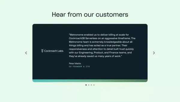 Metronome - Landing design inspiration