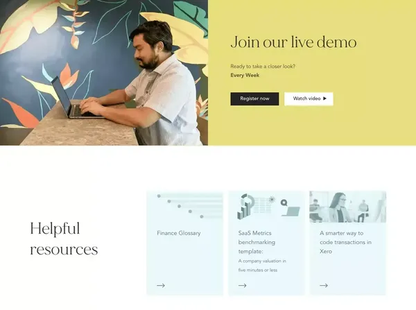 The Strategic Financial Planning Tool | gini - Landing design inspiration