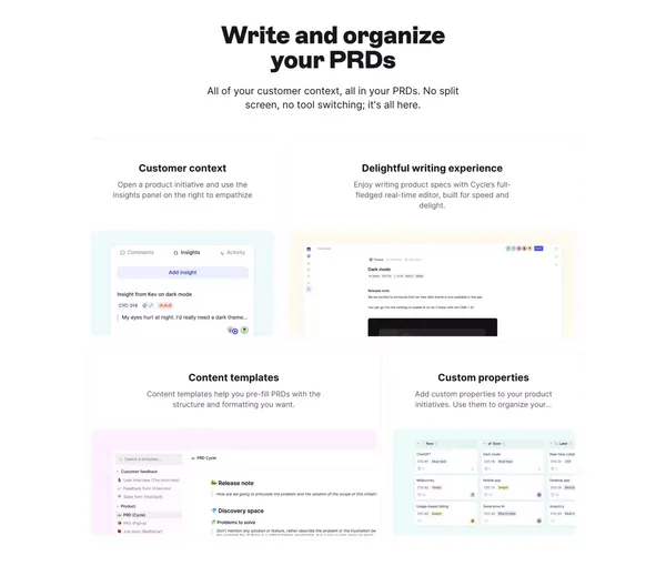Cycle | Where product folks get stuff done - Landing design inspiration