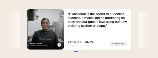 Online Ordering and Restaurant Marketing System | Owner.com - Landing design inspiration