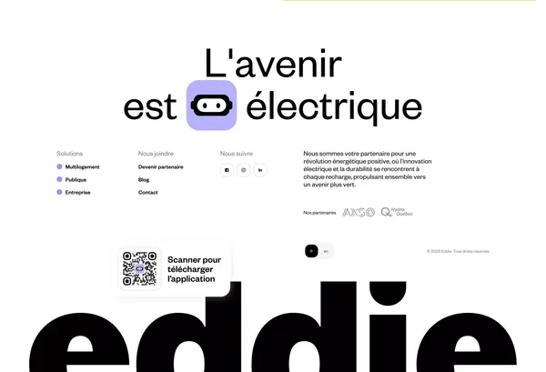 Accueil - Eddie - Landing design inspiration