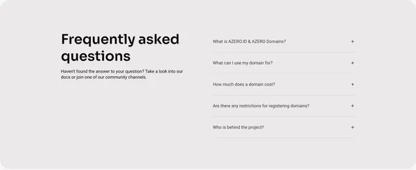 AZERO.ID – Domain Service on Aleph Zero - Landing design inspiration