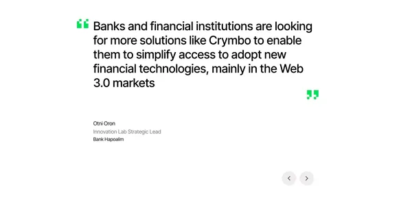 Crymbo - Build brilliant digital asset operations, fast. - Landing design inspiration