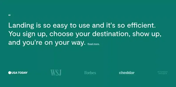 Just a moment... - Landing design inspiration