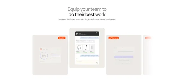 AI + human intelligence through the full customer journey | Level AI - Landing design inspiration