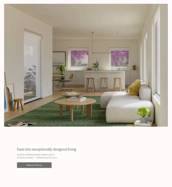 Customizable Backyard Homes | Type Five - Landing design inspiration