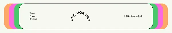 CreatorDAO - Landing design inspiration