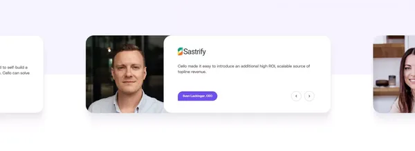 Cello | User-led growth platform for B2B SaaS - Landing design inspiration