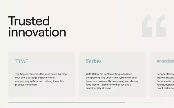 SEPURA | The World's First Composting Garbage Disposal– Sepura Home - Landing design inspiration