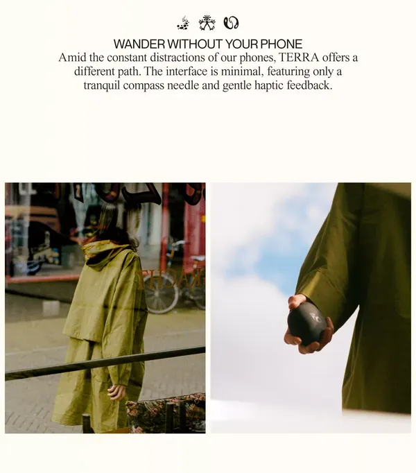 TERRA — A COMPANION FOR MINDFUL WANDERING - Landing design inspiration