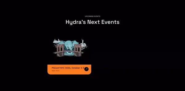 Hydra - Fast Postgres Analytics ++ - Landing design inspiration