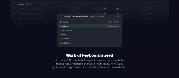GitHub Issues · Project planning for developers · GitHub - Landing design inspiration