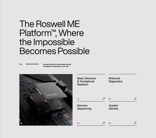 The Molecular Electronics Company - Landing design inspiration