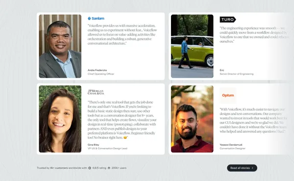 Voiceflow | Enterprise Conversational AI Platform & Voice AI - Landing design inspiration