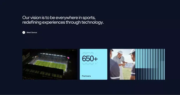 Official Sports Data, Technology and Feeds | Genius Sports | Genius Sports - Landing design inspiration