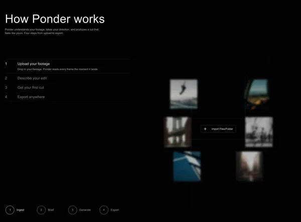 Ponder - Landing design inspiration