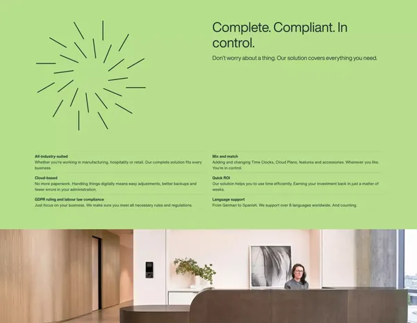 TimeMoto - Zeiterfassung - Landing design inspiration