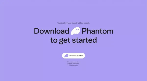 Phantom — Crypto & NFT Wallet — Solana | Ethereum | Polygon - Landing design inspiration