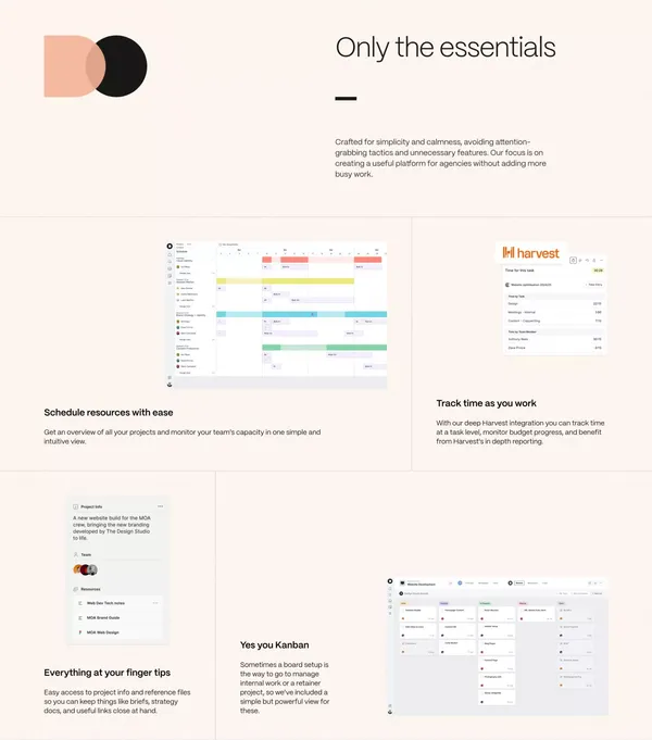 Outlign | Simple Project Management For Creative Agencies - Landing design inspiration