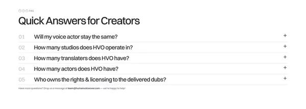 Human Voice Over - YouTube Dubbing Services - Landing design inspiration