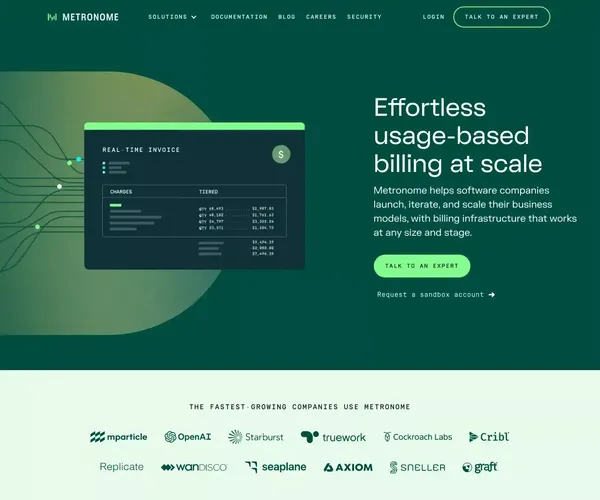 Metronome - Landing design inspiration