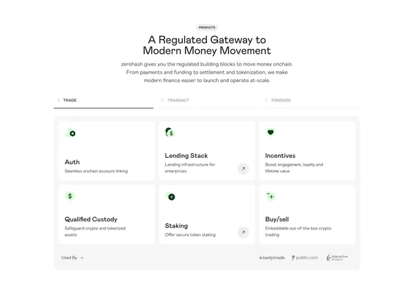 zerohash | The Operating System for Digital Money - Landing design inspiration