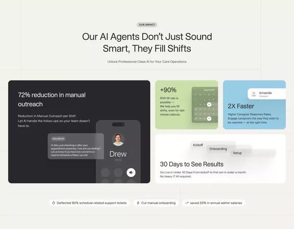 Alden | AI assistants for home care - Landing design inspiration