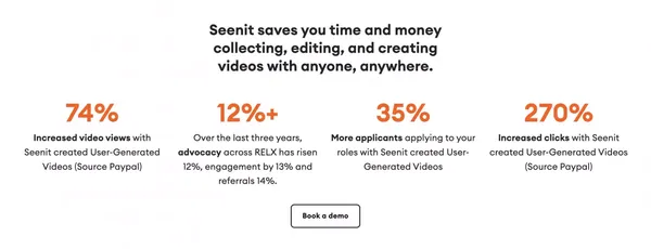 The employee-generated video platform | Seenit - Landing design inspiration