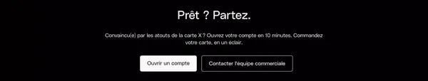 Carte X métal : la carte premium pour les pros - Landing design inspiration
