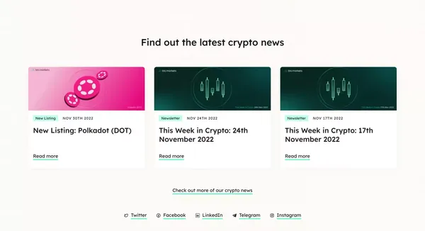 BTC Markets - Landing design inspiration