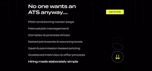 Parallel | Modern Hiring Tools for Startups - Landing design inspiration