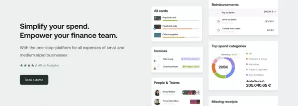 Moss: The all-in-one spend management platform - Landing design inspiration