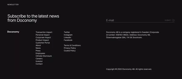 Doconomy – Impact Applied™ - Landing design inspiration