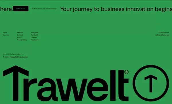 Trawelt - A specialized Salesforce consultancy for travel and hospitality. - Landing design inspiration