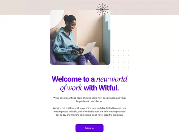 Witful • The calendar-based app that organizes your day - Landing design inspiration
