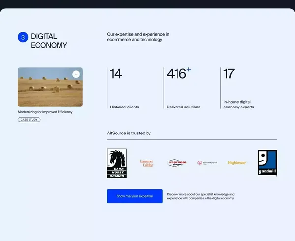 AltSource | Custom software solutions - Landing design inspiration